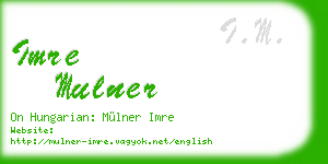 imre mulner business card