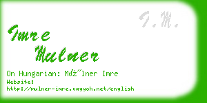 imre mulner business card